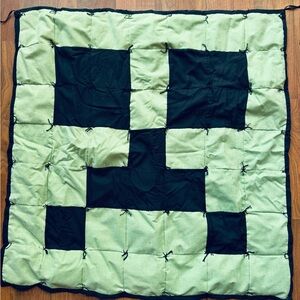 Mine Craft Creeper Knotted‎ Quilt Custom 39" X 40.5" Hand Made Wall Tapestry